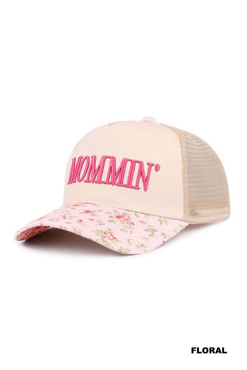 Mommin' Two Tone Mesh Snapback Hat  Zenana Consgt.