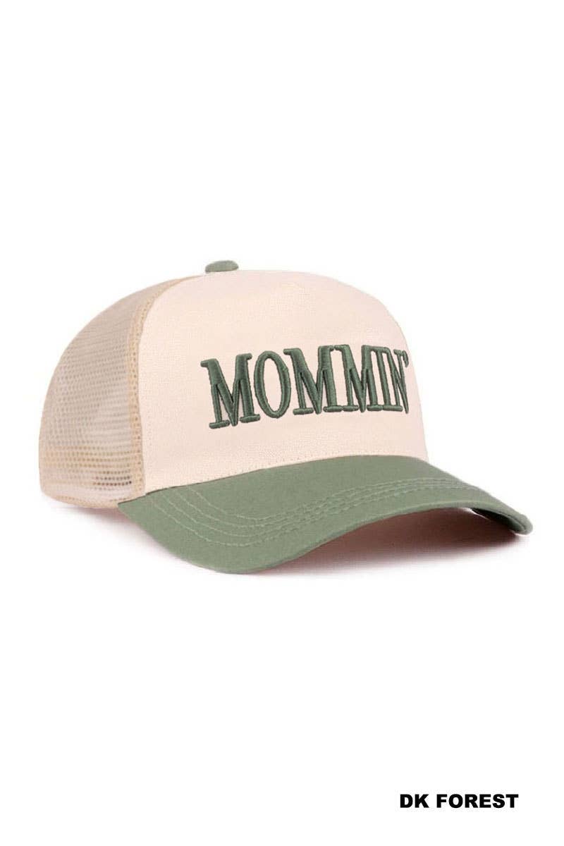 Mommin' Two Tone Mesh Snapback Hat  Zenana Consgt.